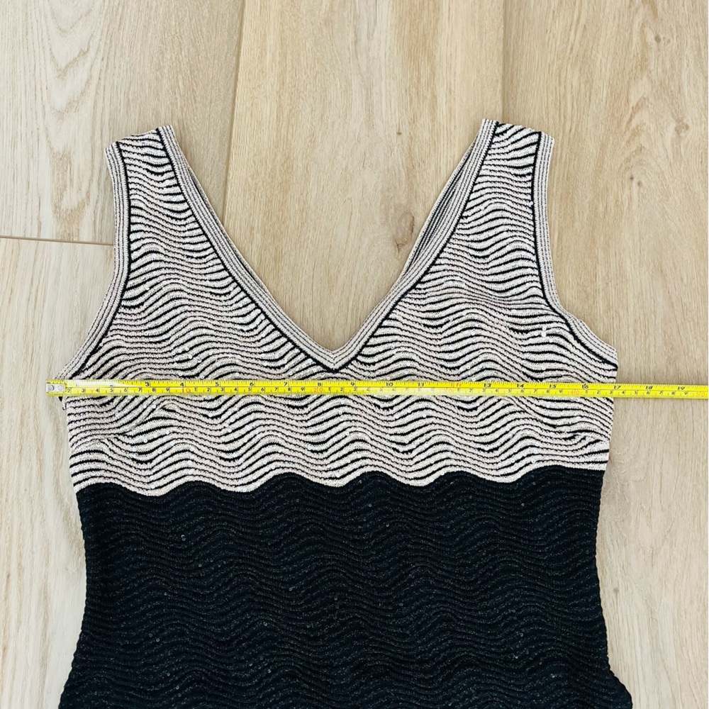 St. John Knit V-Neck Sequin Tank Dress - Picture 10 of 12